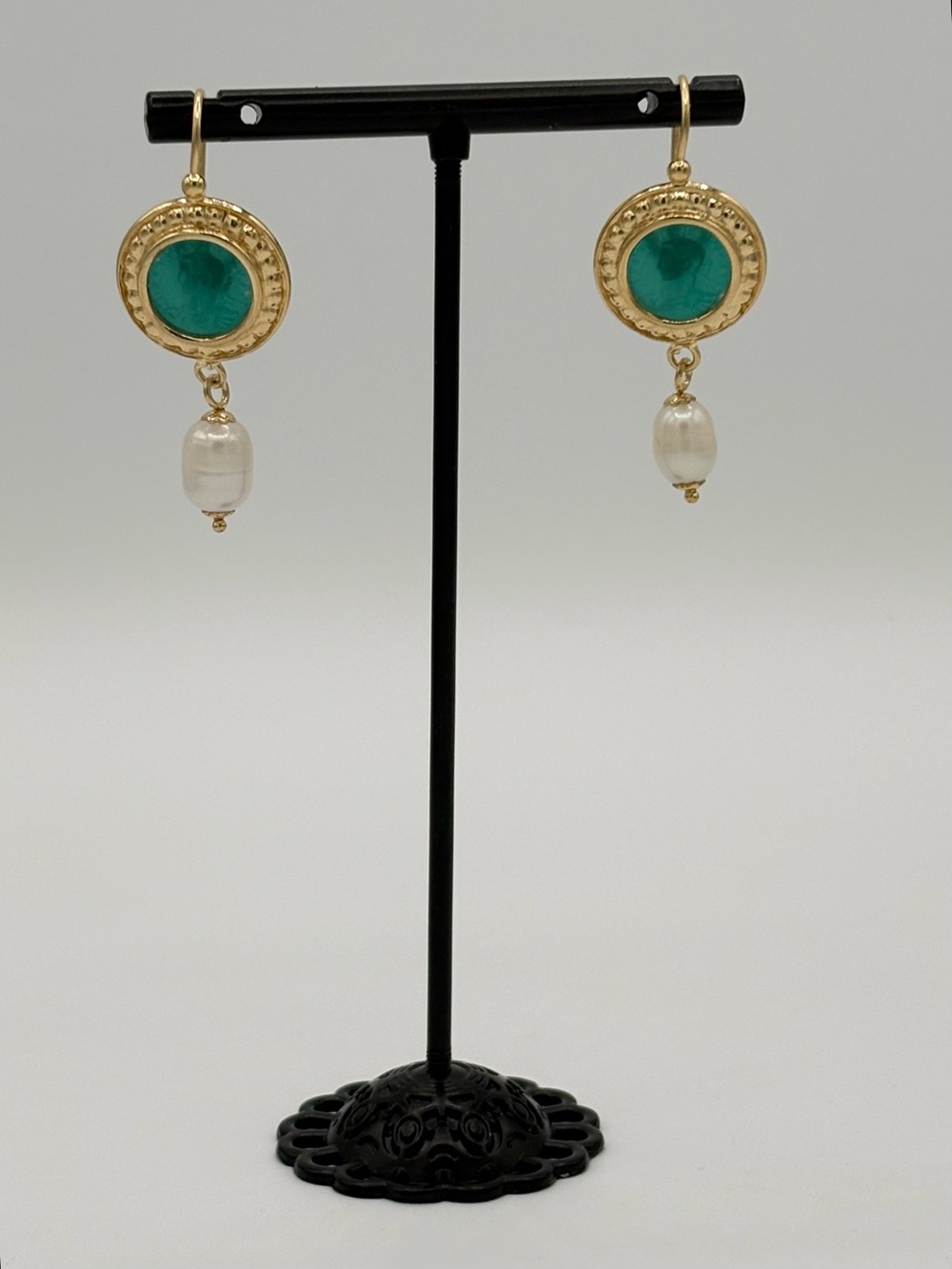 Tagliamonte 18k Gold Plated Roman Coin Drop Earrings. Made in Italy
